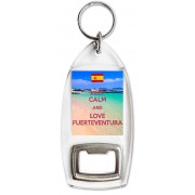 Keep Calm and Love Fuerteventura - Bottle Opener Keyring