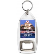 Keep Calm and Love Jersey - Bottle Opener Keyring