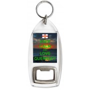 Keep Calm and Love Guernsey - Bottle Opener Keyring