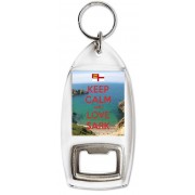 Keep Calm and Love Sark - Bottle Opener Keyring