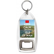 Keep Calm and Love Isle of Man - Bottle Opener Keyring