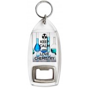 Keep Calm and Love Chemistry - Bottle Opener Keyring
