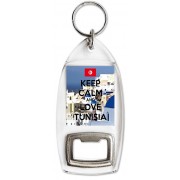 Keep Calm and Love Tunisia - Bottle Opener Keyring
