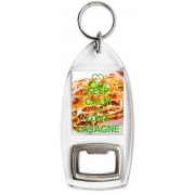 Keep Calm and Love Lasagne - Bottle Opener Keyring