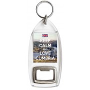 Keep Calm and Love Cumbria - Bottle Opener Keyring