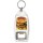 Keep Calm and Love Cheese Burgers - Bottle Opener Keyring