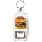 Keep Calm and Love Cheese Burgers - Bottle Opener Keyring