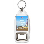 Keep Calm and Love Blackpool - Bottle Opener Keyring