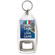 Keep Calm and Love Capri - Bottle Opener Keyring