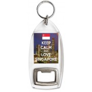 Keep Calm and Love Singapore - Bottle Opener Keyring
