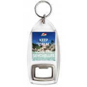 Keep Calm and Love The Seychelles - Bottle Opener Keyring