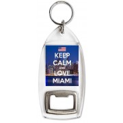 Keep Calm and Love Miami - Bottle Opener Keyring