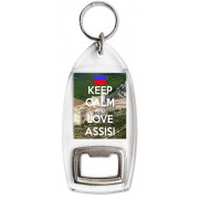 Keep Calm and Love Assisi - Bottle Opener Keyring