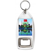 Keep Calm and Love Istanbul - Bottle Opener Keyring