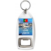 Keep Calm and Love Lisbon - Bottle Opener Keyring