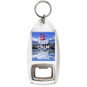 Keep Calm and Love Nepal - Bottle Opener Keyring