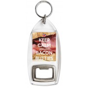 Keep Calm and Love Bacon Butties - Bottle Opener Keyring