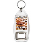 A Doughnut a Day Keeps the Cravings Away - Bottle Opener Keyring