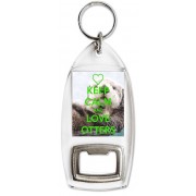 Keep Calm and Love Otters - Bottle Opener Keyring