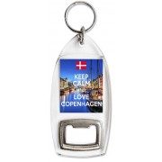 Keep Calm and Love Copenhagen - Bottle Opener Keyring