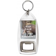 Keep Calm and Love Aardvarks - Bottle Opener Keyring