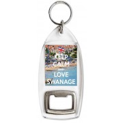Keep Calm and Love Swanage - Bottle Opener Keyring