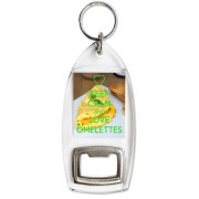 Keep Calm and Love Omelettes - Bottle Opener Keyring