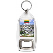 Keep Calm and Love Lithuania - Bottle Opener Keyring