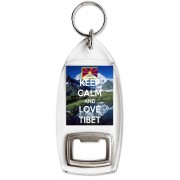 Keep Calm and Love Tibet - Bottle Opener Keyring