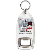 Keep Calm with Love from Your Secret Santa - Bottle Opener Keyring