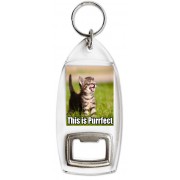 This is Purrfect - Bottle Opener Keyring