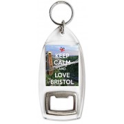 Keep Calm and Love Bristol - Bottle Opener Keyring