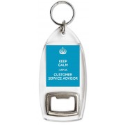Keep Calm I am a Customer Service Advisor - Bottle Opener Keyring
