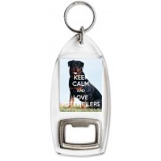 Keep Calm and Love Rottweilers - Bottle Opener Keyring