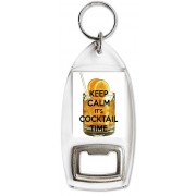 Keep Calm It's Cocktail Time - Bottle Opener Keyring