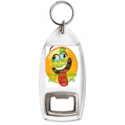 You Don't have to be Crazy to Work Here But it Helps! - Bottle Opener Keyring
