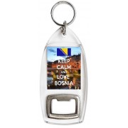 Keep Calm and Love Bosnia - Bottle Opener Keyring