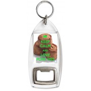 Keep Calm and Love Pork Pies - Bottle Opener Keyring