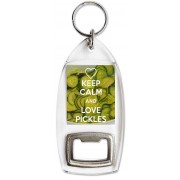 Keep Calm and Love Pickles - Bottle Opener Keyring