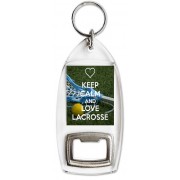 Keep Calm and Love Lacrosse - Bottle Opener Keyring