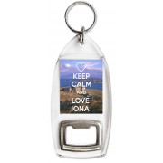 Keep Calm and Love Iona - Bottle Opener Keyring