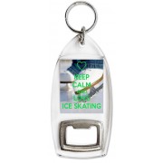 Keep Calm and Love Ice Skating - Bottle Opener Keyring