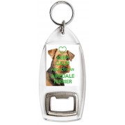 Keep Calm and Love an Airedale Terrier - Bottle Opener Keyring