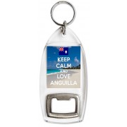 Keep Calm and Love Anguilla - Bottle Opener Keyring
