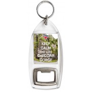 Keep Calm and Love Cheddar Gorge - Bottle Opener Keyring
