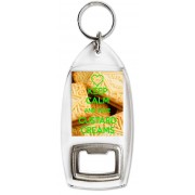 Keep Calm and Love Custard Creams - Bottle Opener Keyring