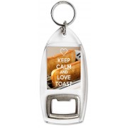 Keep Calm and Love Toast - Bottle Opener Keyring