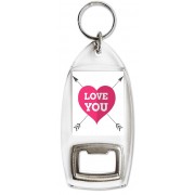 Love You - Bottle Opener Keyring