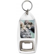 Keep Calm and Love Otters!! - Bottle Opener Keyring