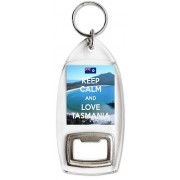 Keep Calm and Love Tasmania - Bottle Opener Keyring